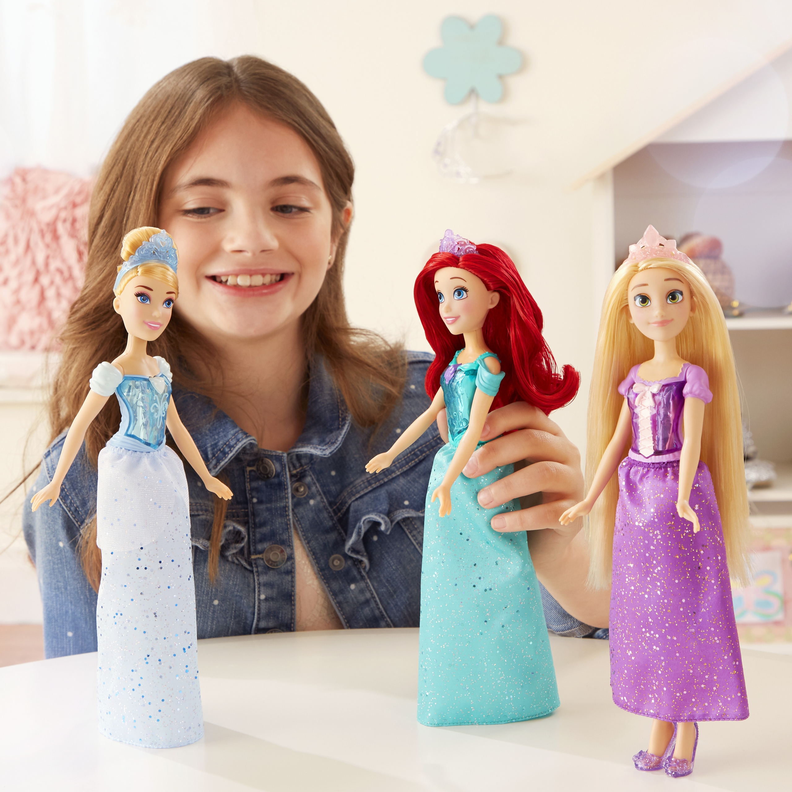 Hasbro – poupée princesse Disney avec jupe, Ariel, raiponce, Moana