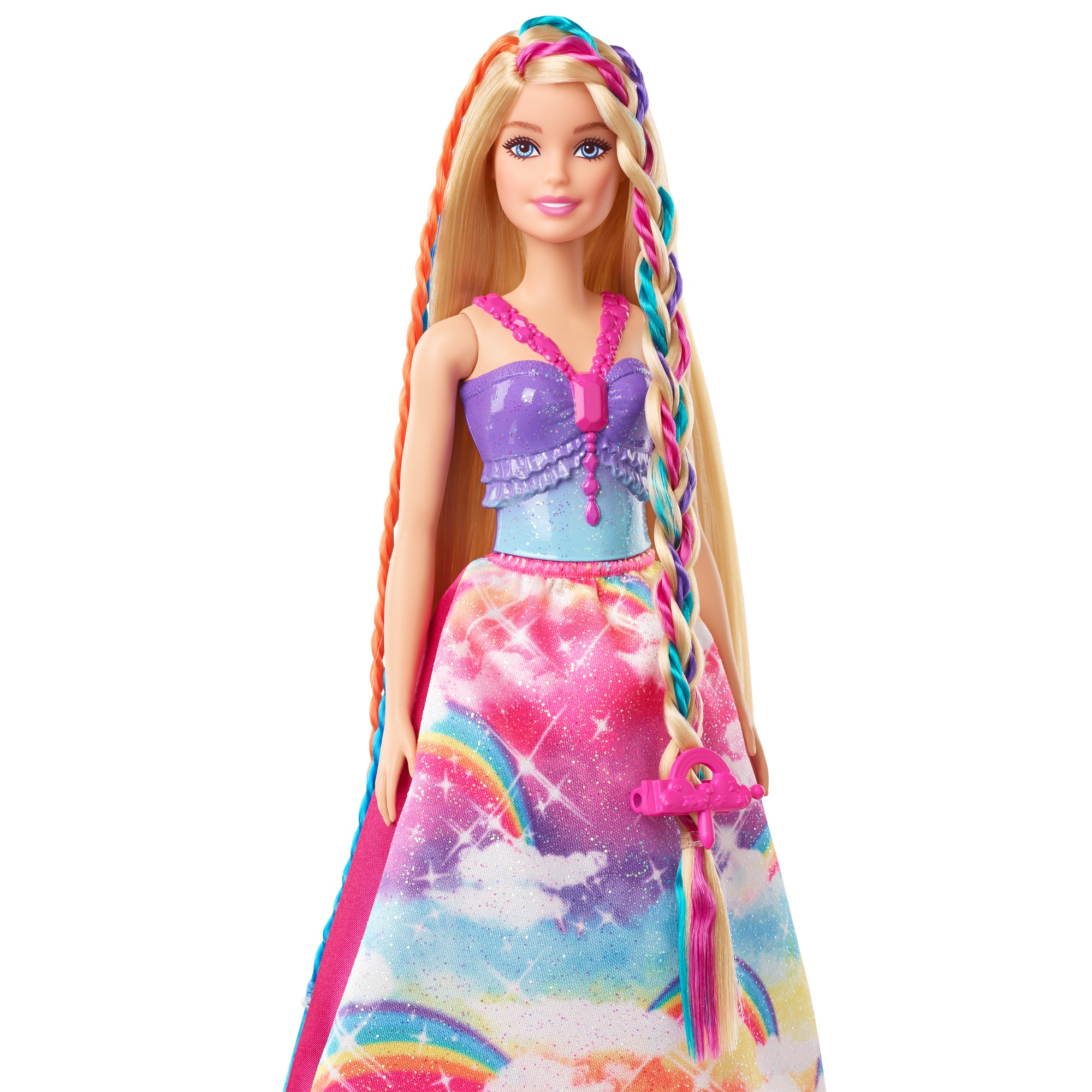 Poupée Barbie tresses magiques à coiffer Mattel